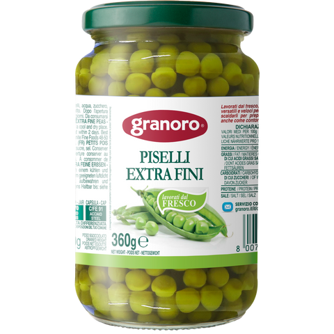Piselli Extrafini Vetro 360g Granoro